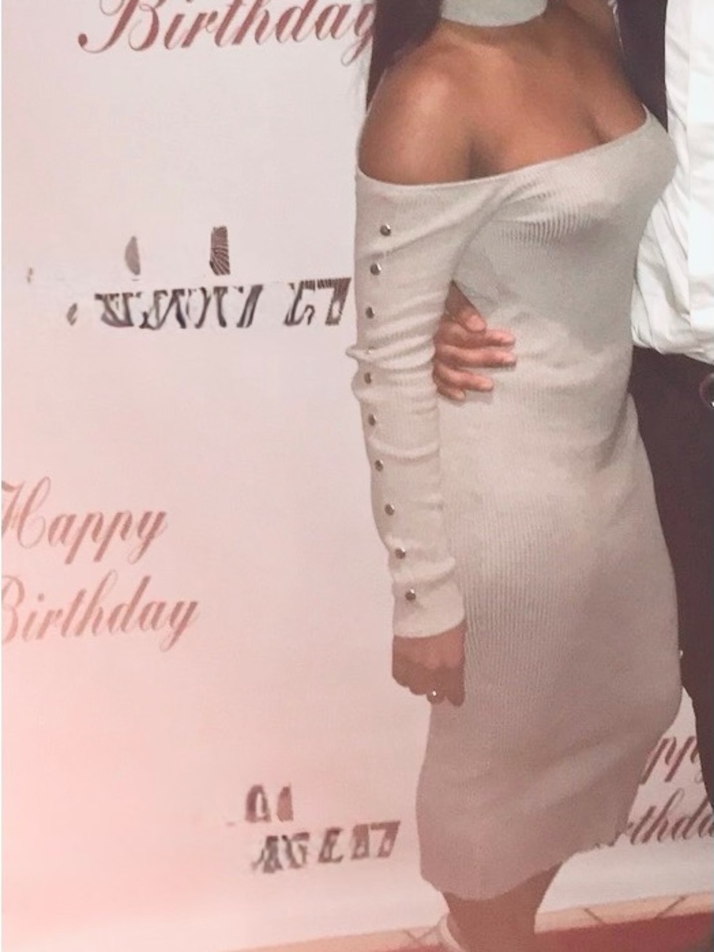 Off-Shoulder Ribbed Knit Midi Dress